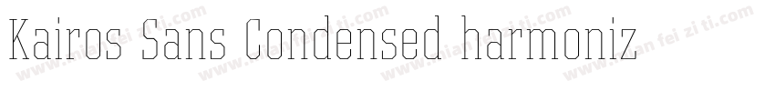 Kairos Sans Condensed harmonized字体转换